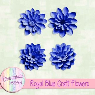 Free royal blue craft flowers