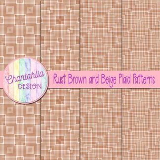Free rust brown and beige plaid patterns