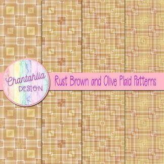 Free rust brown and olive plaid patterns