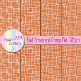 Free rust brown and orange plaid patterns
