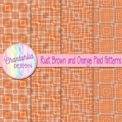 Free rust brown and orange plaid patterns