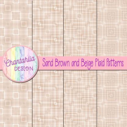 Free sand brown and beige plaid patterns