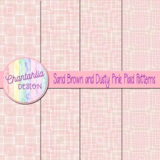 Free sand brown and dusty pink plaid patterns