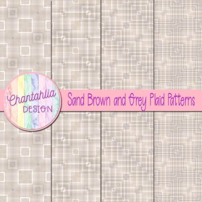 Free sand brown and grey plaid patterns