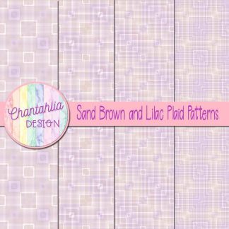 Free sand brown and lilac plaid patterns