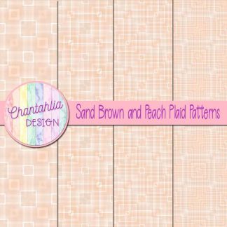 Free sand brown and peach plaid patterns