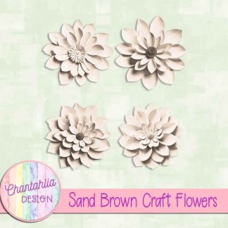 Free sand brown craft flowers