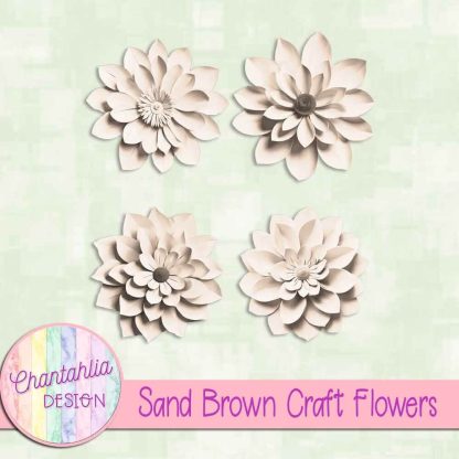 Free sand brown craft flowers