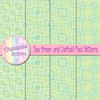 Free sea green and daffodil plaid patterns