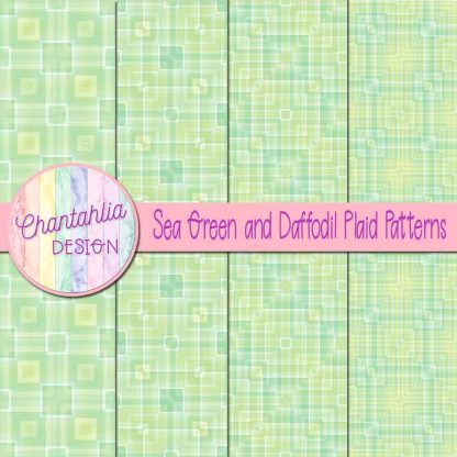 Free sea green and daffodil plaid patterns