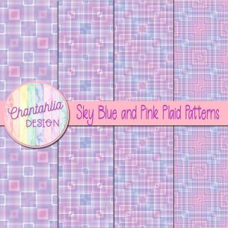 Free sky blue and pink plaid patterns
