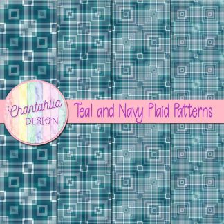 Free teal and navy plaid patterns