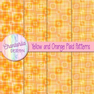 Free yellow and orange plaid patterns