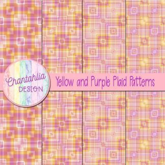 Free yellow and purple plaid patterns