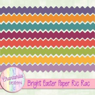 Free paper ric rac elements in a Bright Easter theme