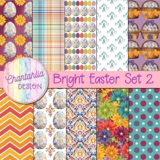 Free digital papers in a Bright Easter theme