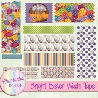 Free washi tape in a Bright Easter theme
