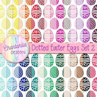 Free dotted Easter egg digital papers