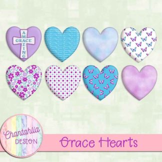 Free hearts in a Grace theme