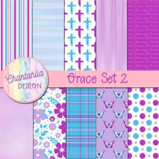 Free digital papers in a Grace theme