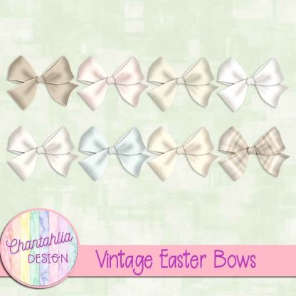 Free bows in a Vintage Easter theme