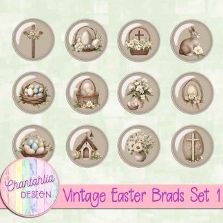 Free brads in a Vintage Easter theme