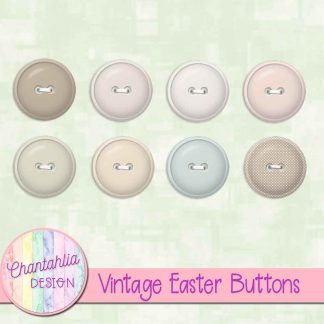 Free buttons in a Vintage Easter theme