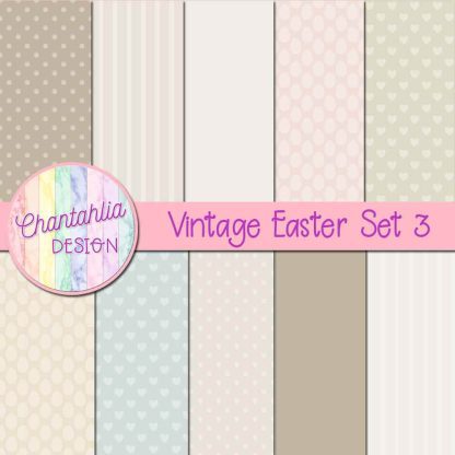 Free digital papers in a Vintage Easter theme