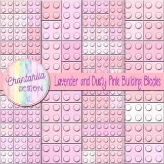 Free lavender and dusty pink building blocks digital papers