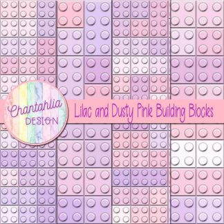 Free lilac and dusty pink building blocks digital papers