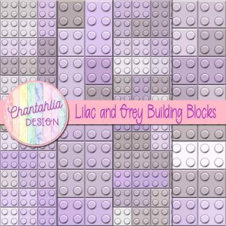 Free lilac and grey building blocks digital papers