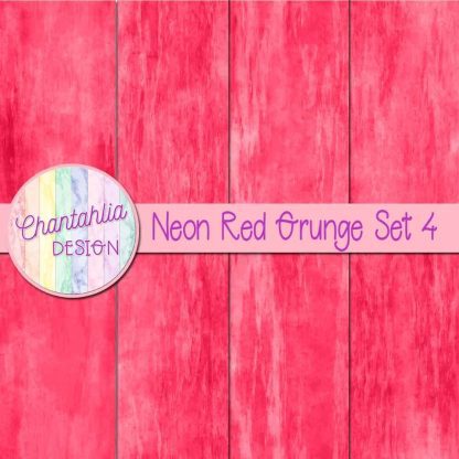 Free neon red grunge digital papers