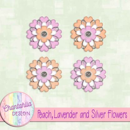 Free peach lavender and silver flowers