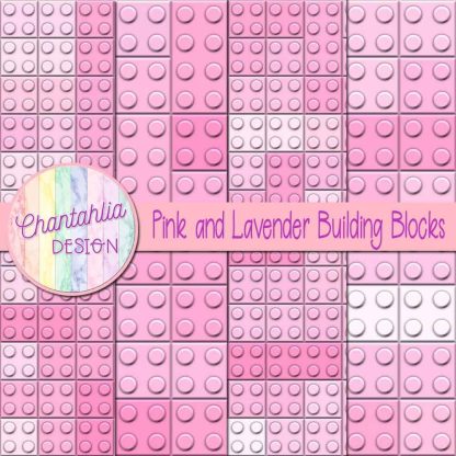 Free pink and lavender building blocks digital papers