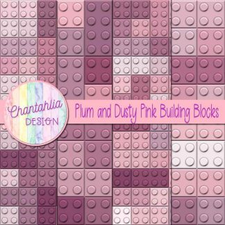 Free plum and dusty pink building blocks digital papers