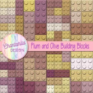 Free plum and olive building blocks digital papers