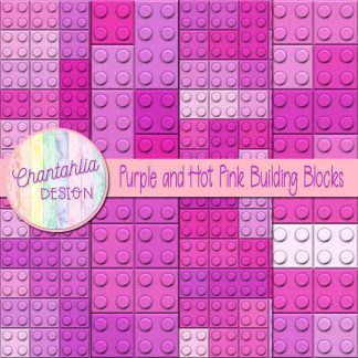 Free purple and hot pink building blocks digital papers