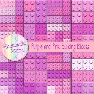 Free purple and pink building blocks digital papers