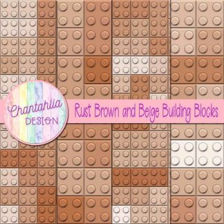 Free rust brown and beige building blocks digital papers