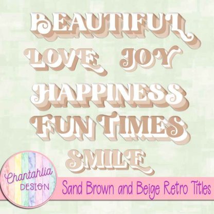 Free sand brown and beige retro titles