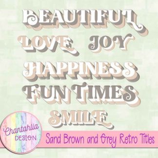 Free sand brown and grey retro titles