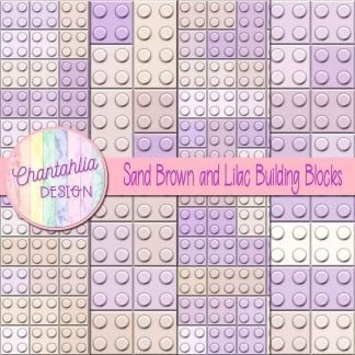 Free sand brown and lilac building blocks digital papers