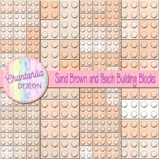 Free sand brown and peach building blocks digital papers