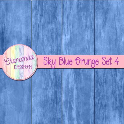 Free sky blue grunge digital papers