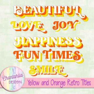Free yellow and orange retro titles