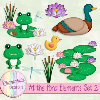 Free design elements in an At the Pond theme