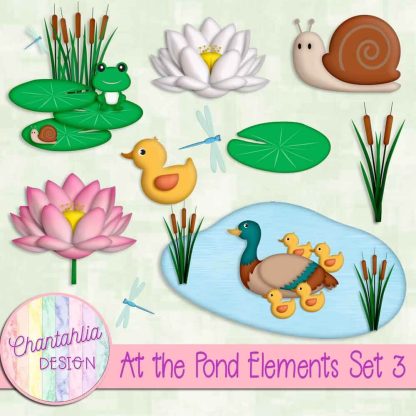 Free design elements in an At the Pond theme