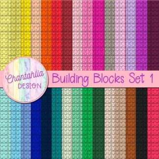 Free digital papers featuring a building block design