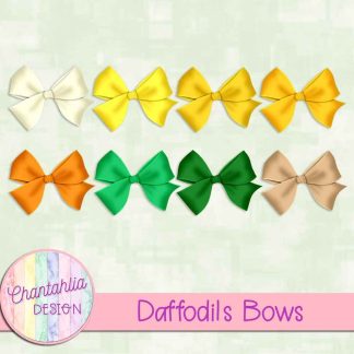 Free bows in a Daffodils theme