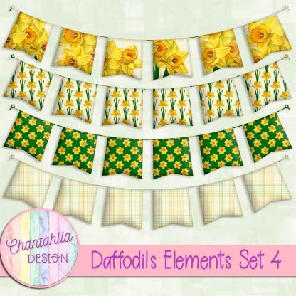 Free design elements in a Daffodils theme